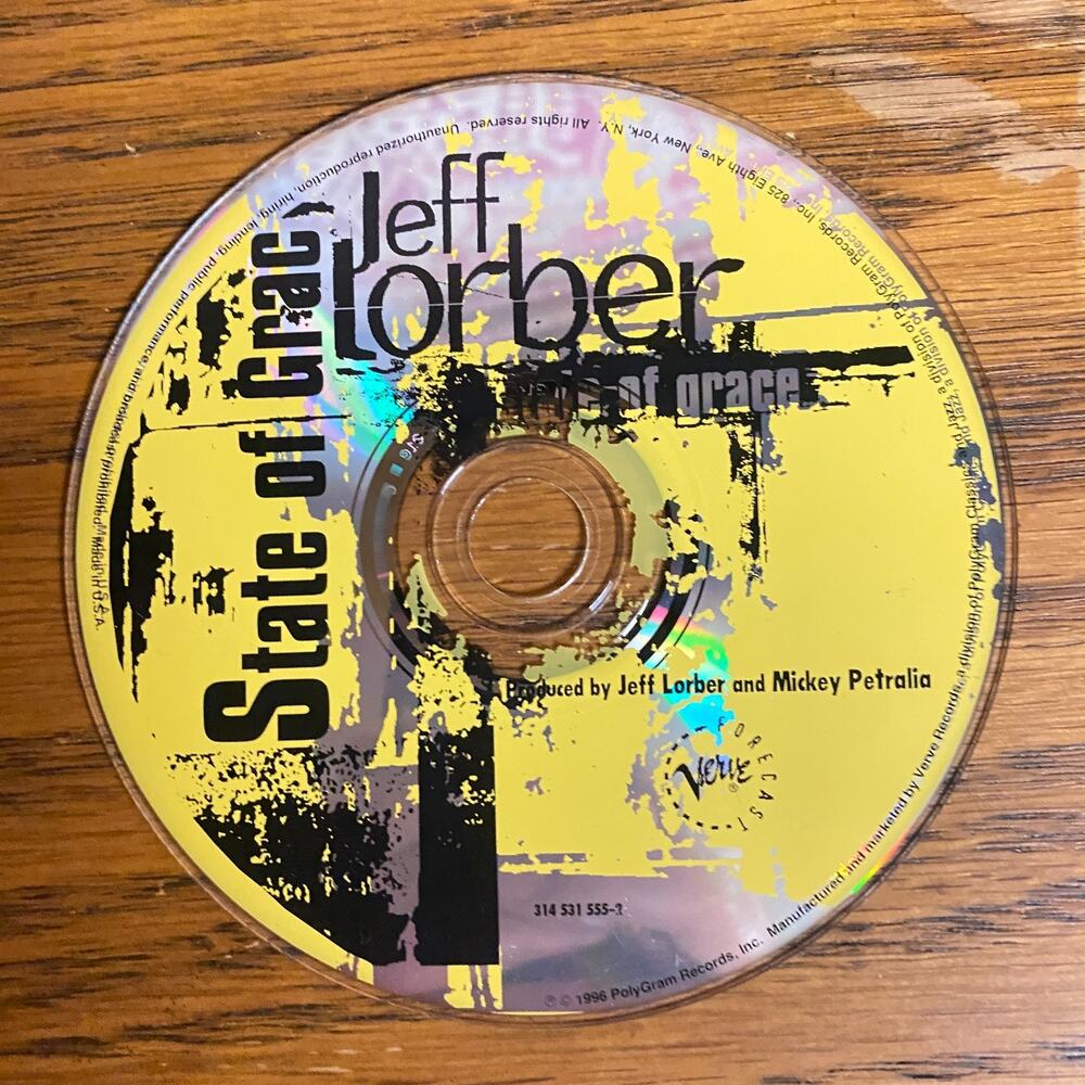 State of Grace by Jeff Lorber (CD, 1996) *no case*